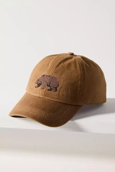 By Anthropologie Needlepoint Icon Waxed Canvas Baseball Cap In Multi