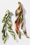 By Anthropologie Neutral Patterned Hair Scarves, Set Of 2