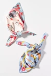 By Anthropologie Nikki Ackerman X Anthropologie Hair Scarves, Set Of 2 In Black