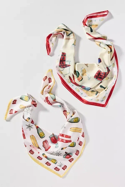 By Anthropologie Nikki Ackerman X Anthropologie Hair Scarves, Set Of 2 In Multi