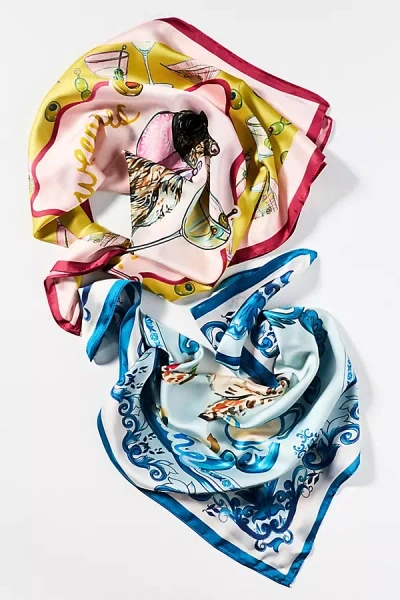 By Anthropologie Nikki Ackerman X Anthropologie Hair Scarves, Set Of 2 In Multi