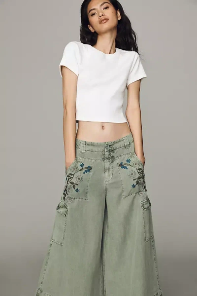 By Anthropologie Novelty Surplus Pants In Green