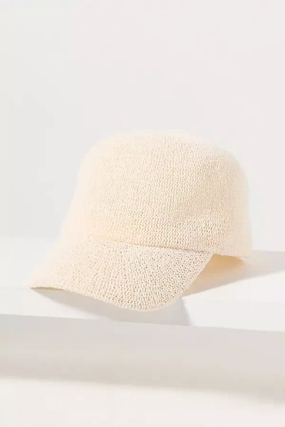 By Anthropologie Nubby Baseball Cap In White
