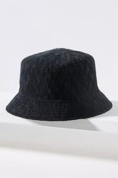 By Anthropologie Nubby Bucket Hat In Black