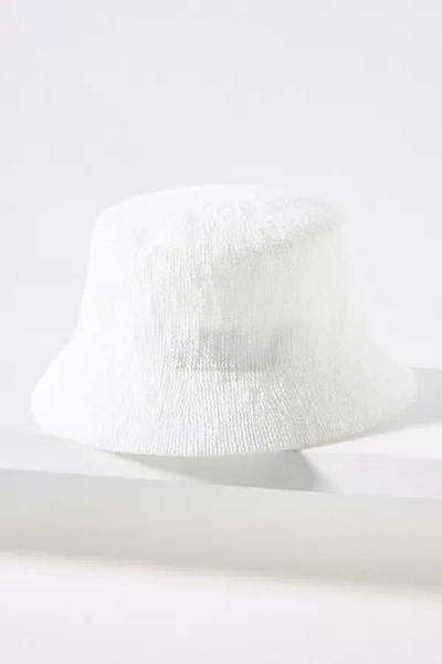 By Anthropologie Nubby Bucket Hat In White