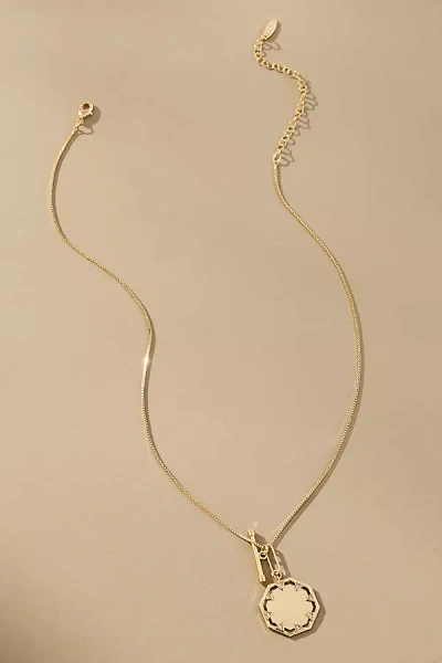 By Anthropologie Octagon Coin Pendant Necklace In Gold