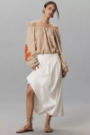 By Anthropologie Off-the-shoulder Bubble-hem Top