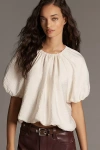 By Anthropologie Off-the-shoulder Bubble Top In White