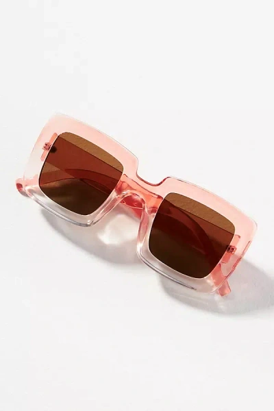 By Anthropologie Ombre Oversized Square Sunglasses In Pattern