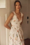 By Anthropologie Open-back Drop-waist Midi Dress