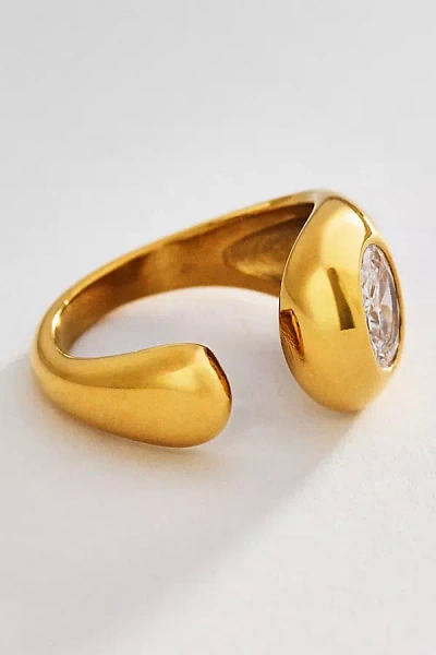 By Anthropologie Open Bezel Ring In Gold