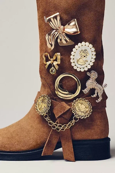 By Anthropologie Open Circular Brooch In Gold