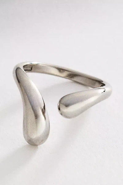 By Anthropologie Open Molten Ring In Silver