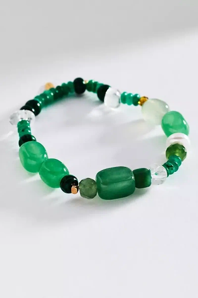 By Anthropologie Organic Beaded Bracelet In Green