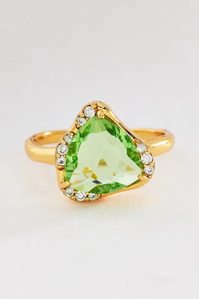 By Anthropologie Organic Bezel Crystal Ring In Multi