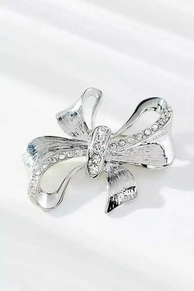 By Anthropologie Ornate Bow Brooch In Gold