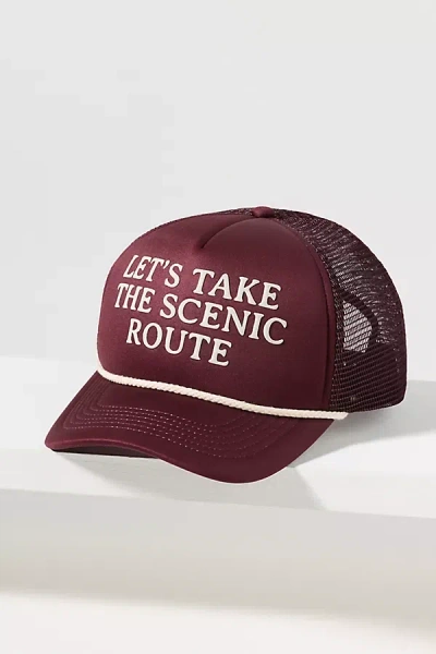 By Anthropologie Outdoorsy Conversational Trucker Hat In Brown