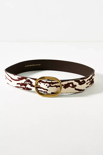 By Anthropologie Oval Buckle Belt In Multicolor