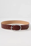 By Anthropologie Oval Buckle Belt In Sand