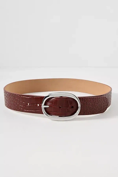 By Anthropologie Oval Buckle Belt In Sand