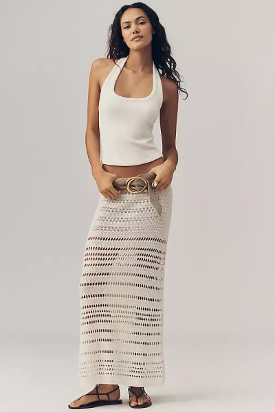 By Anthropologie Oval Buckle Wrap Belt In Brown