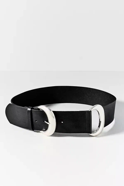 By Anthropologie Oval Double-buckle Belt In Black