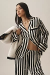 By Anthropologie Oversized Button-front Pyjama Shirt In Black