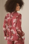 By Anthropologie Oversized Button-front Pajama Shirt In Purple