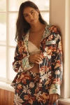 By Anthropologie Oversized Button-front Pyjama Shirt In Multi