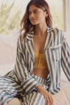 By Anthropologie Oversized Button-front Pyjama Shirt In Multicolor