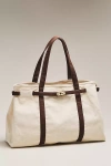 By Anthropologie Oversized Canvas Slouchy Tote In Brown