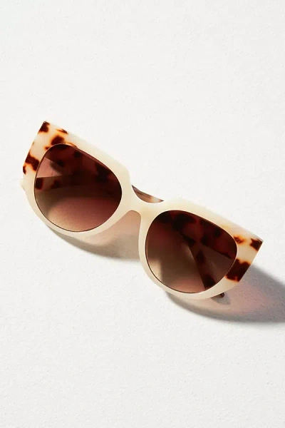 By Anthropologie Oversized Colorblock Sunglasses In Multicolor