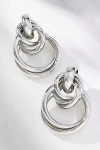 By Anthropologie Oversized Double Hoop Earrings In Metallic