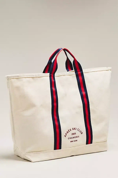 By Anthropologie Oversized Slouchy Printed Canvas Tote In Sand