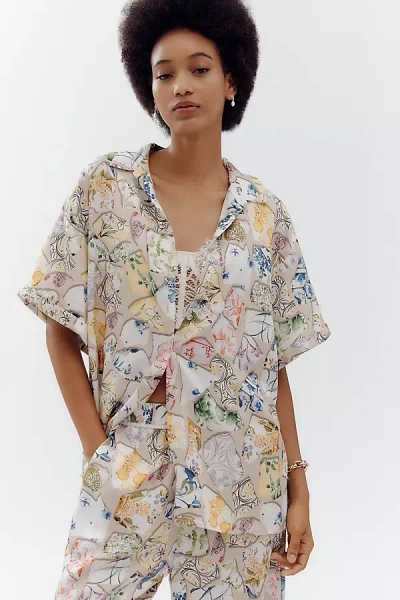 By Anthropologie Oversized Surf Shirt In White
