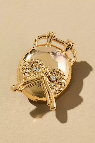 By Anthropologie Owl Brooch In Gold