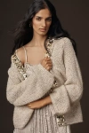 By Anthropologie Paillette Cardigan Sweater