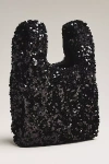 By Anthropologie Paillette Sequin Bag In Black
