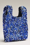 By Anthropologie Paillette Sequin Bag In Blue