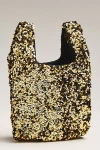 By Anthropologie Paillette Sequin Bag In Gold