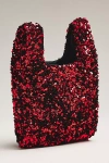 By Anthropologie Paillette Sequin Bag In Red