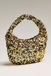 By Anthropologie Paillette Sequin Crescent Bag In Gold