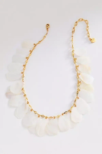 By Anthropologie Paillette Shell Necklace In Gold
