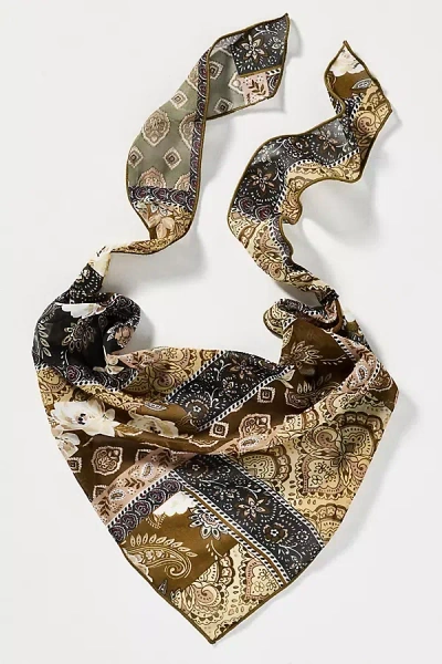 By Anthropologie Paisley Printed Hair Scarf In Green