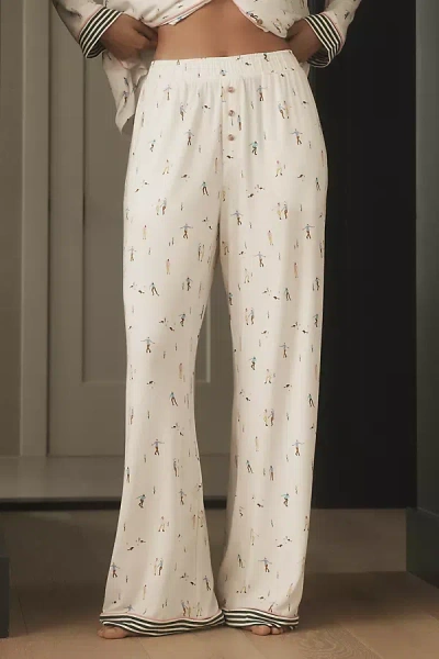 By Anthropologie Pajama Pants In White