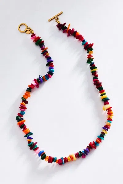 By Anthropologie Palas Figari Beaded Choker In Red