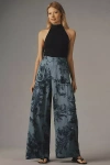 By Anthropologie Palazzo Utility Pants In Blue