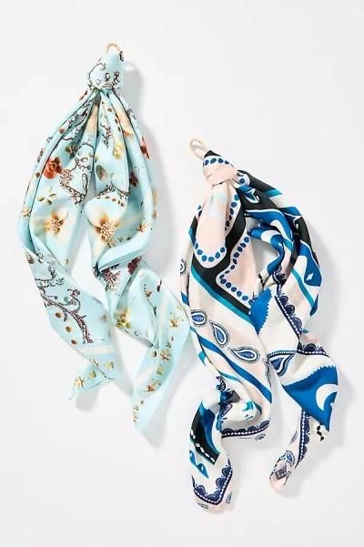 By Anthropologie Palm Printed Hair Scarves, Set Of 2