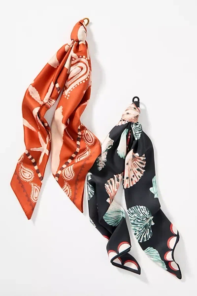 By Anthropologie Palm Printed Hair Scarves, Set Of 2