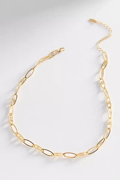 By Anthropologie Paperclip Chain Y-necklace In Gold